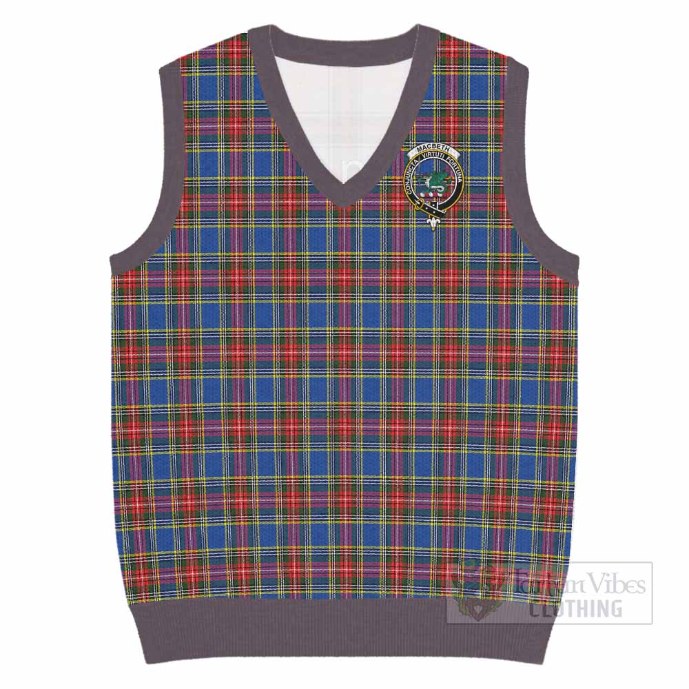 MacBeth (McBeth) Tartan Knitted V-Neck Vest with Family Crest - Tartan Vibes Clothing