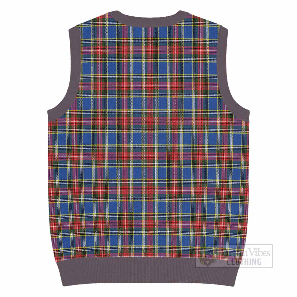 MacBeth (McBeth) Tartan Knitted V-Neck Vest with Family Crest - Tartan Vibes Clothing