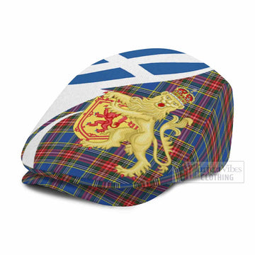 MacBeth (McBeth) Tartan Lion Rampant Flat Cap, Jeff Cap Classic Scottish Style