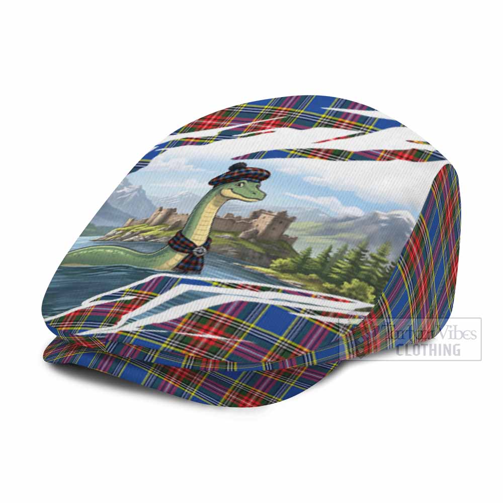 MacBeth (McBeth) Tartan Loch Ness Monster Scottish Heritage Art Flat Cap, Jeff Cap