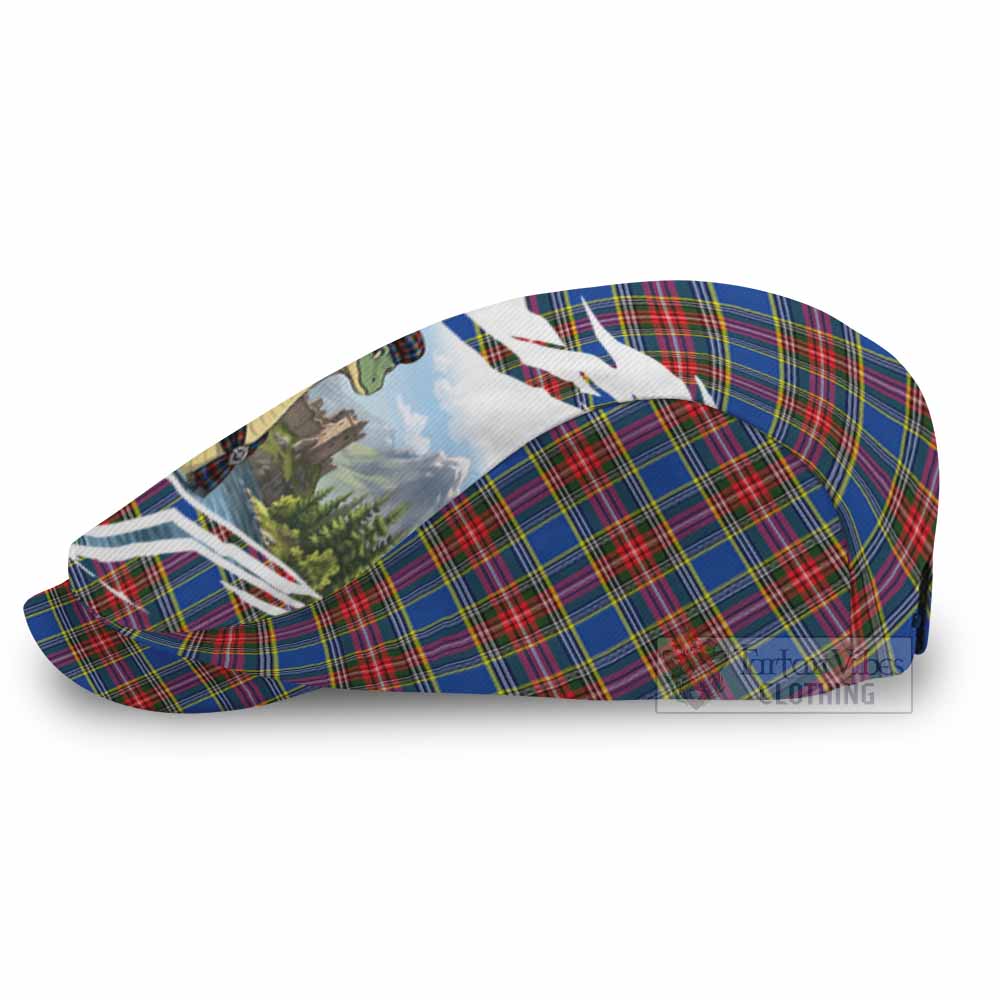 MacBeth (McBeth) Tartan Loch Ness Monster Scottish Heritage Art Flat Cap, Jeff Cap