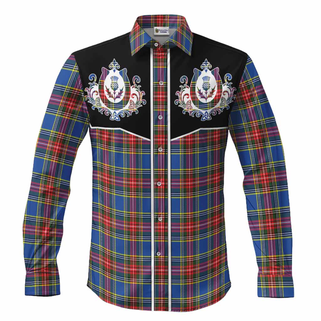 MacBeth (McBeth) Tartan Long Sleeve Button Shirts Horseshoe Ornament Men's Shirt S - Tartan Vibes Clothing