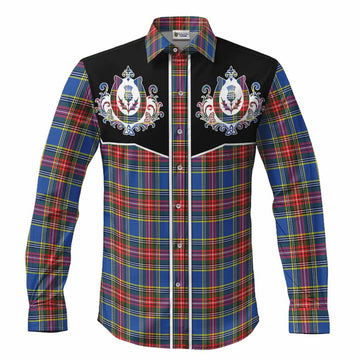 MacBeth (McBeth) Tartan Long Sleeve Button Shirts Horseshoe Ornament Men's Shirt S - Tartan Vibes Clothing