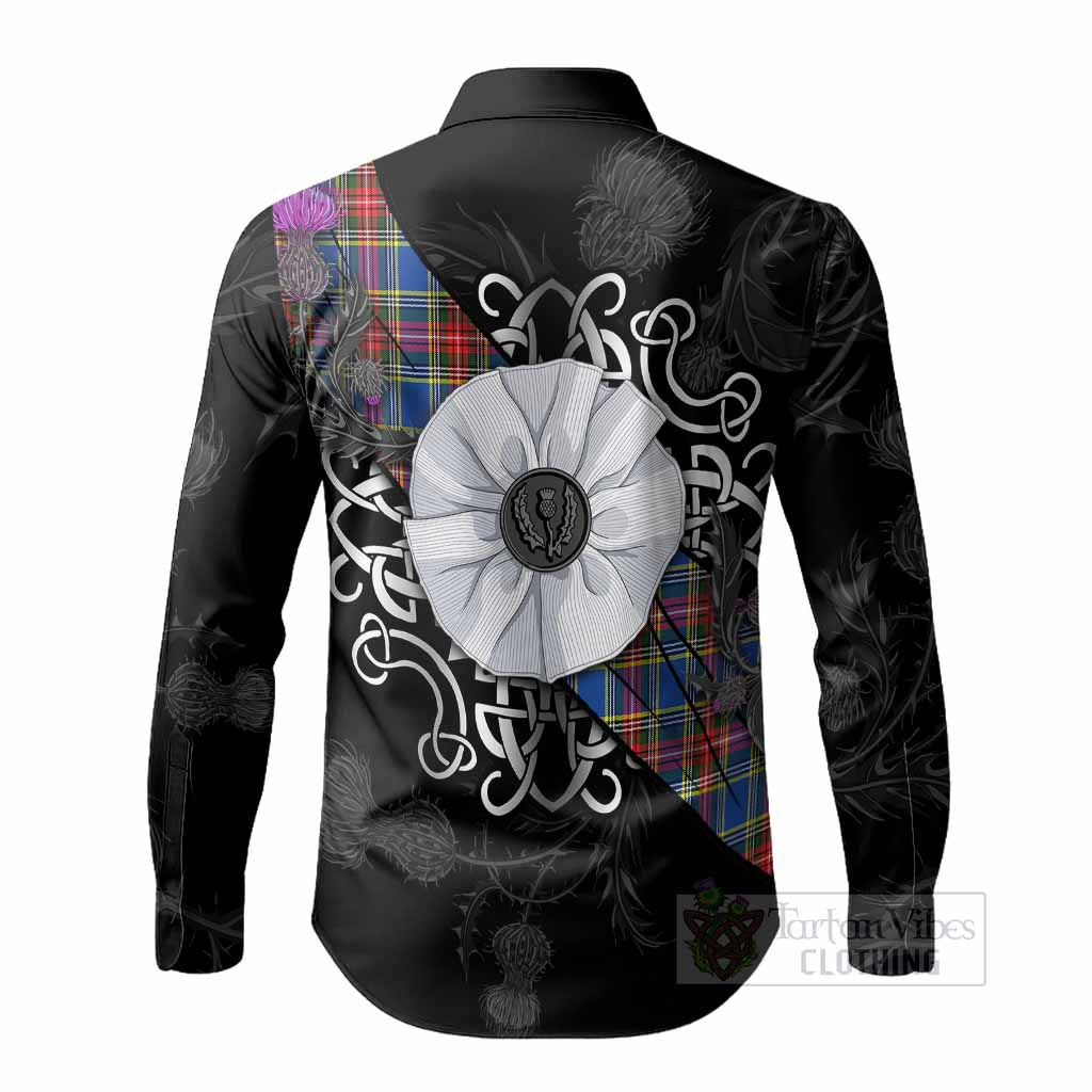 MacBeth (McBeth) Tartan Long Sleeve Button Shirts Jacobite White Rose - Tartan Vibes Clothing