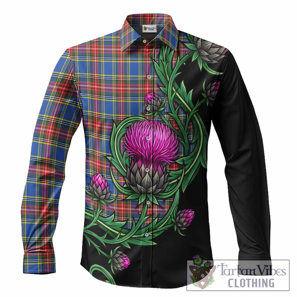 MacBeth (McBeth) Tartan Long Sleeve Button Shirts Resilient Scottish Thistle
