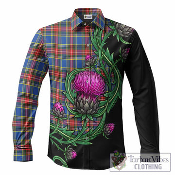 MacBeth (McBeth) Tartan Long Sleeve Button Shirts Resilient Scottish Thistle
