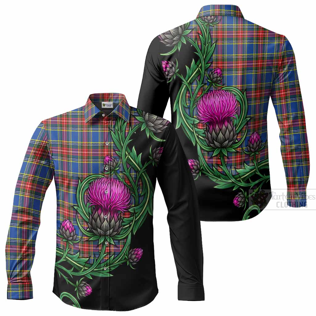MacBeth (McBeth) Tartan Long Sleeve Button Shirts Resilient Scottish Thistle