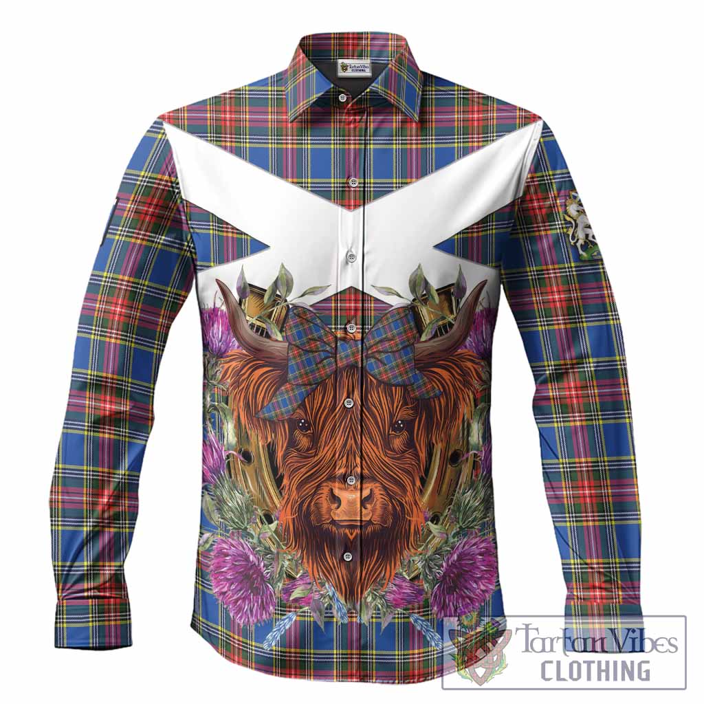MacBeth (McBeth) Tartan Long Sleeve Button Shirts Scottish Thistle Heilan Coo