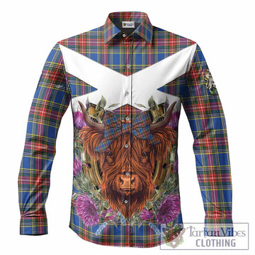 MacBeth (McBeth) Tartan Long Sleeve Button Shirts Scottish Thistle Heilan Coo