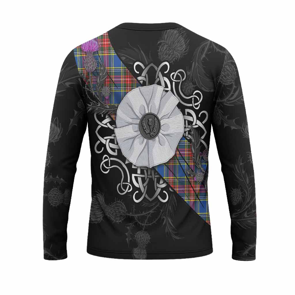 MacBeth (McBeth) Tartan Long Sleeve T-Shirt Jacobite White Rose - Tartan Vibes Clothing