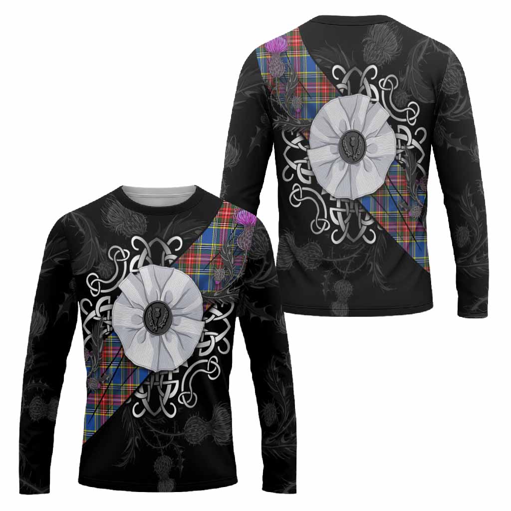 MacBeth (McBeth) Tartan Long Sleeve T-Shirt Jacobite White Rose - Tartan Vibes Clothing