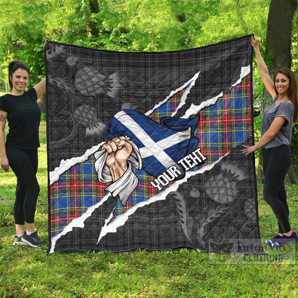 MacBeth (McBeth) Tartan Premium Quilt Hands with Scotland National Flags