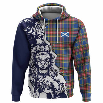 MacBeth (McBeth) Tartan Scottish Hoodie Angry Lion With Soccer Ball Style