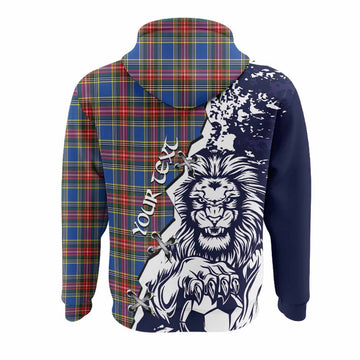 MacBeth (McBeth) Tartan Scottish Hoodie Angry Lion With Soccer Ball Style