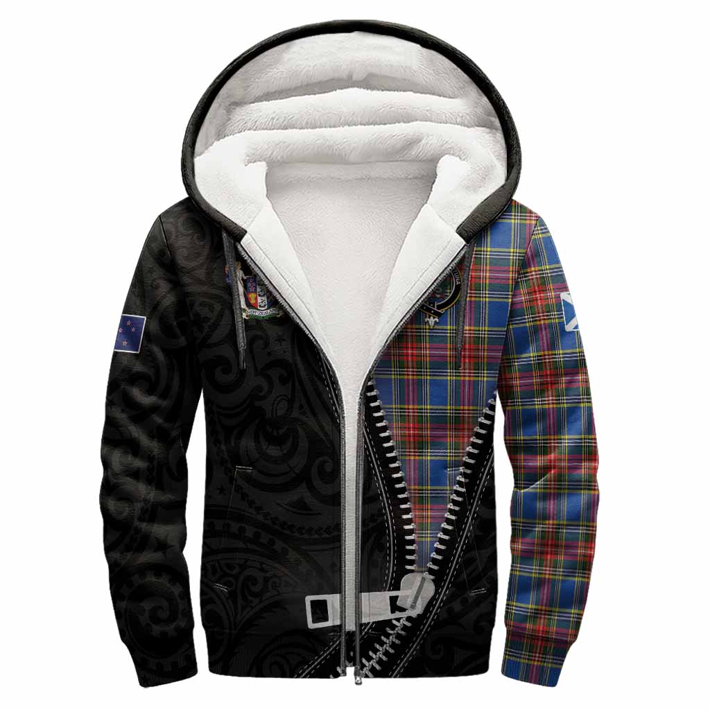 MacBeth (McBeth) Tartan Sherpa Hoodie New Zealand Pattern Unique Zipper Stylized