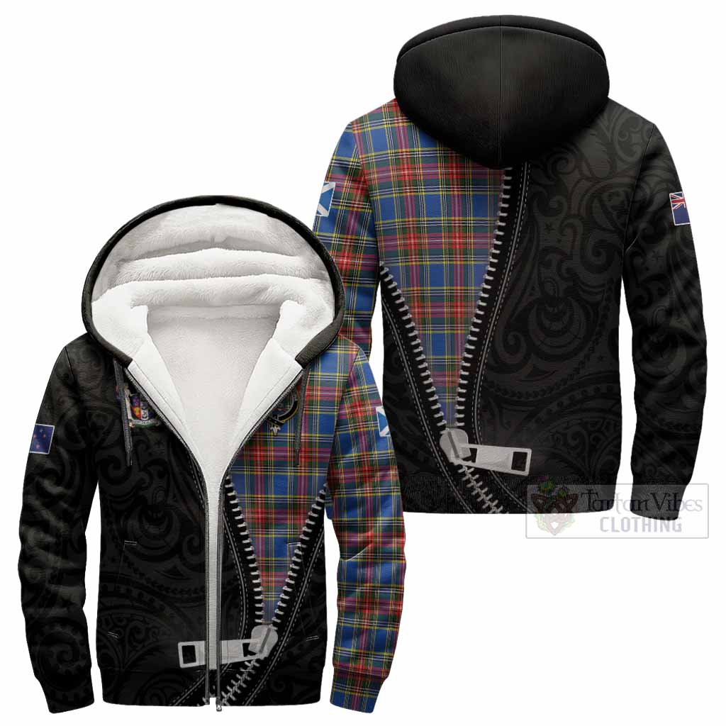 MacBeth (McBeth) Tartan Sherpa Hoodie New Zealand Pattern Unique Zipper Stylized
