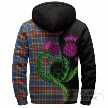 MacBeth (McBeth) Tartan Sherpa Hoodie Traditional Scottish Thistle