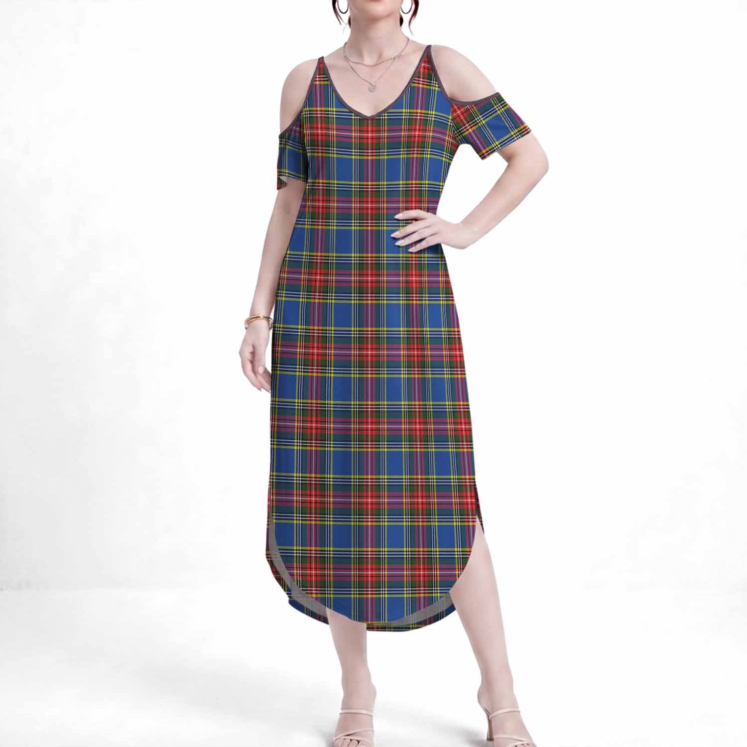 MacBeth (McBeth) Tartan Summer Maxi Dress - Tartan Vibes Clothing