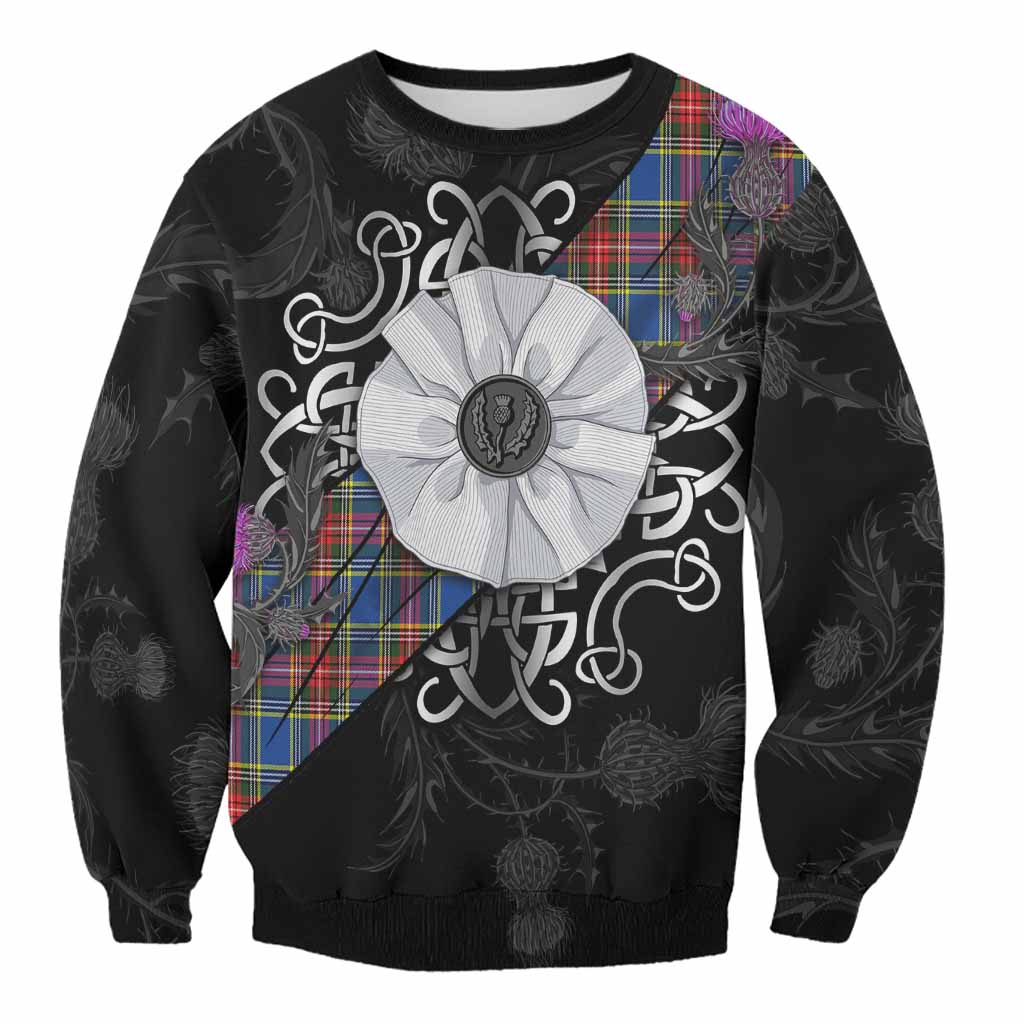 MacBeth (McBeth) Tartan Sweatshirt Jacobite White Rose Unisex - Tartan Vibes Clothing