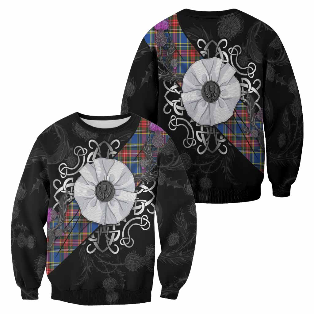 MacBeth (McBeth) Tartan Sweatshirt Jacobite White Rose - Tartan Vibes Clothing