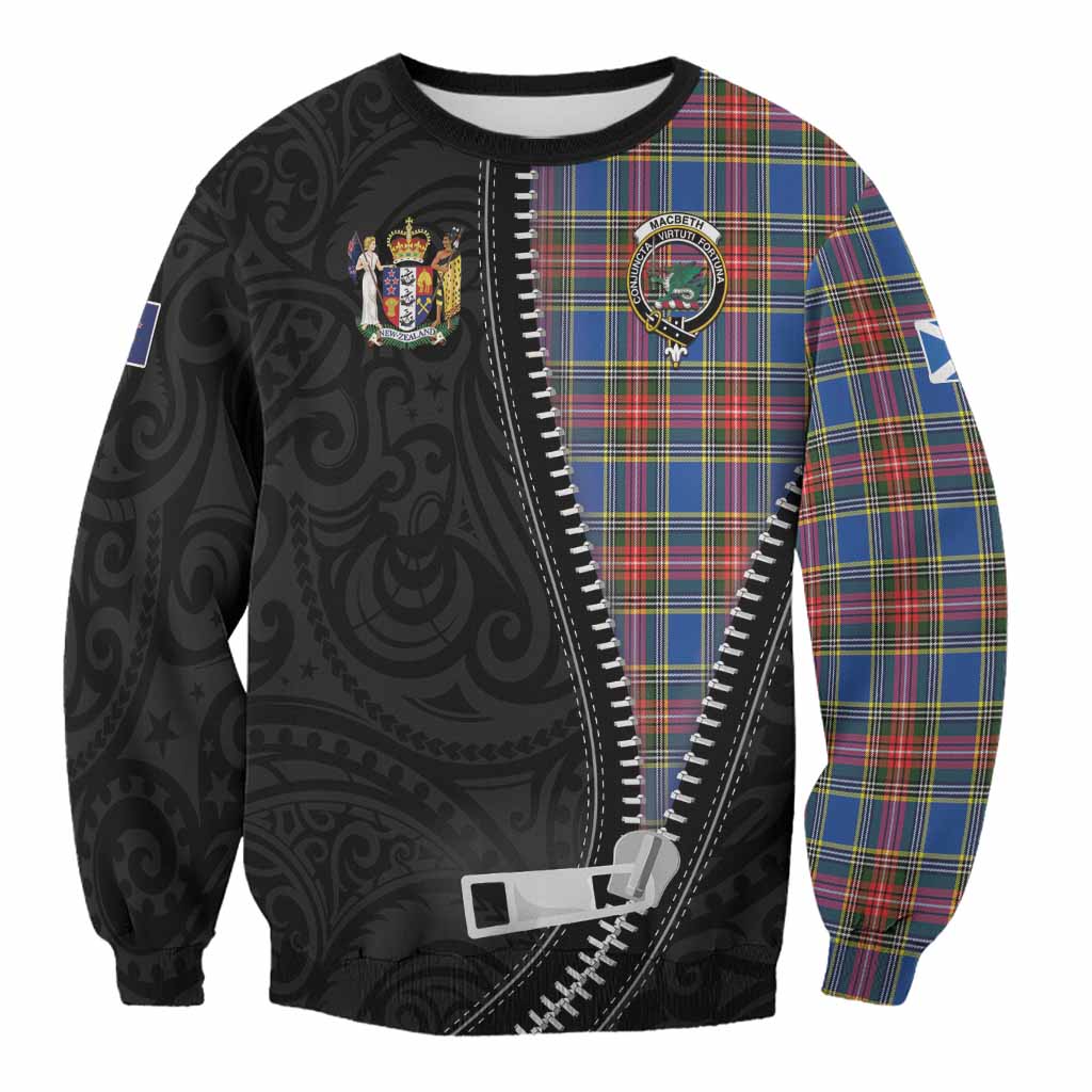 MacBeth (McBeth) Tartan Sweatshirt New Zealand Pattern Unique Zipper Stylized