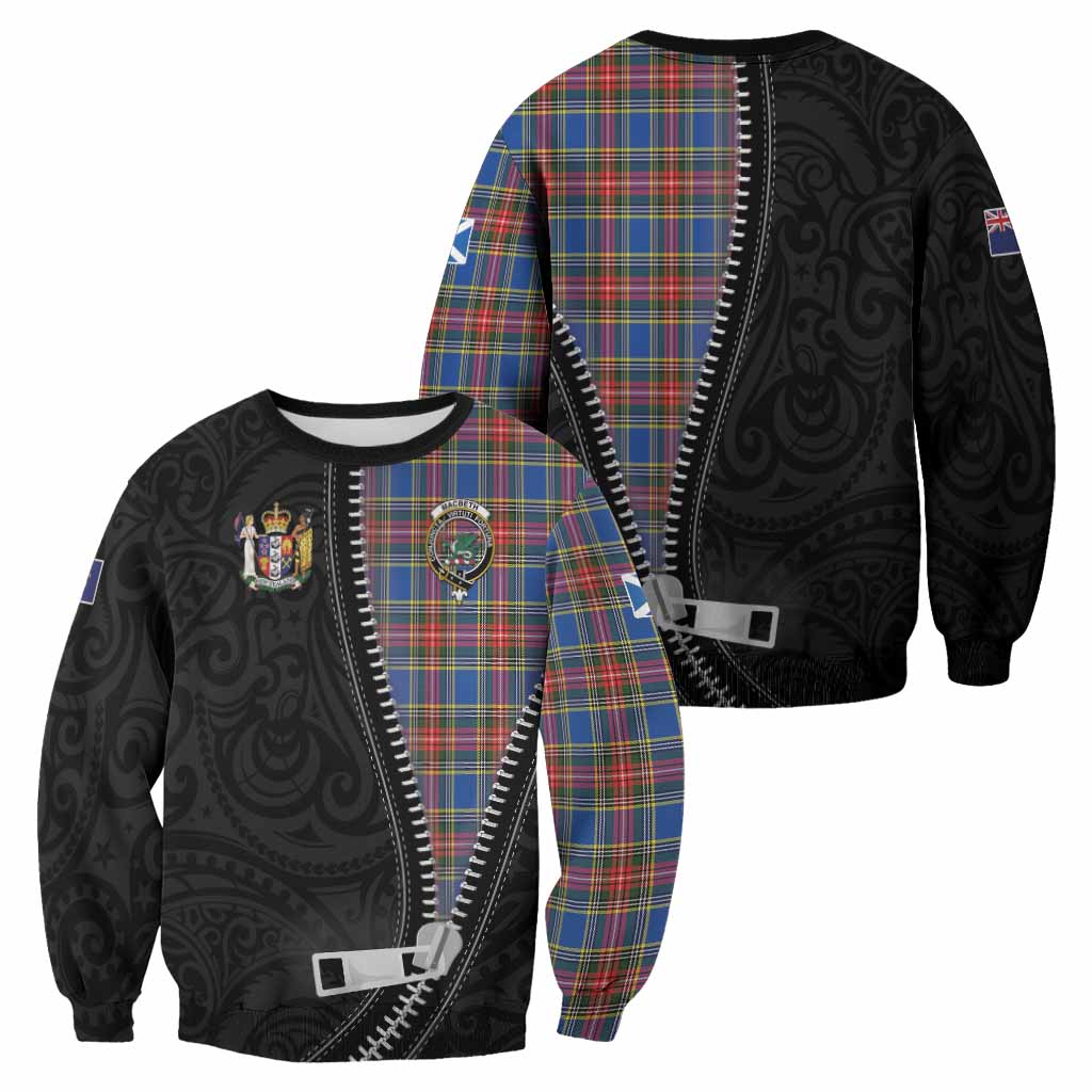 MacBeth (McBeth) Tartan Sweatshirt New Zealand Pattern Unique Zipper Stylized
