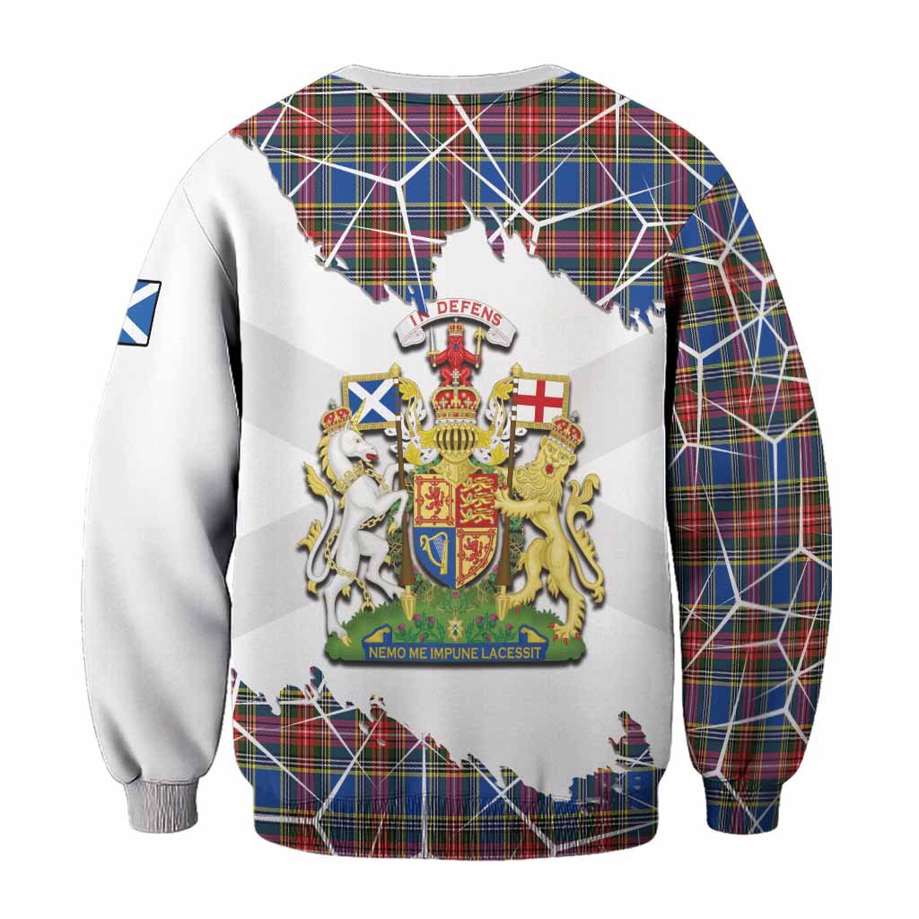 MacBeth (McBeth) Tartan Sweatshirt with Family Crest and Lion Rampant Grunge Style
