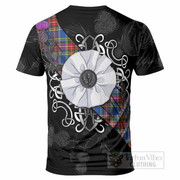 MacBeth (McBeth) Tartan T-Shirt Jacobite White Rose - Tartan Vibes Clothing
