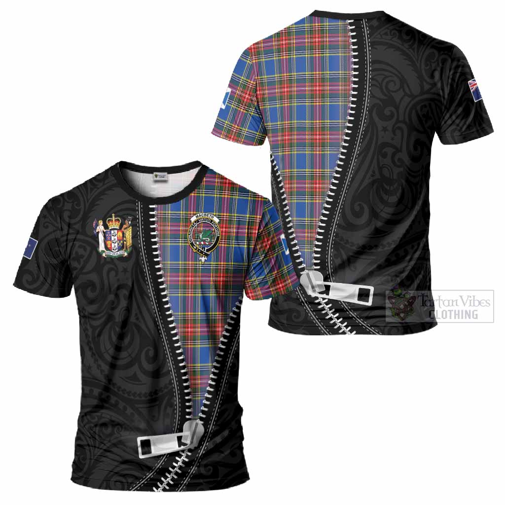 MacBeth (McBeth) Tartan T-Shirt New Zealand Pattern Unique Zipper Stylized