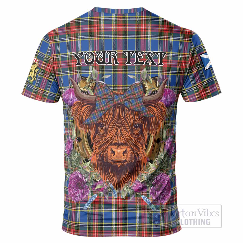 MacBeth (McBeth) Tartan T-Shirt Scottish Thistle Heilan Coo - Tartan Vibes Clothing