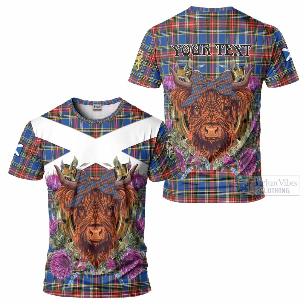 MacBeth (McBeth) Tartan T-Shirt Scottish Thistle Heilan Coo - Tartan Vibes Clothing