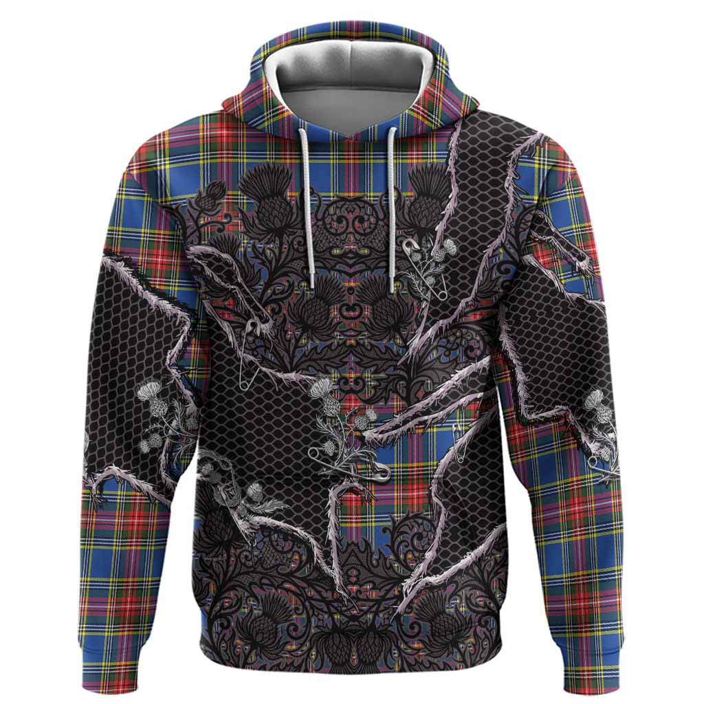 MacBeth (McBeth) Tartan Thistle Dark Gothic Hoodie Pullover Hoodie - Tartan Vibes Clothing