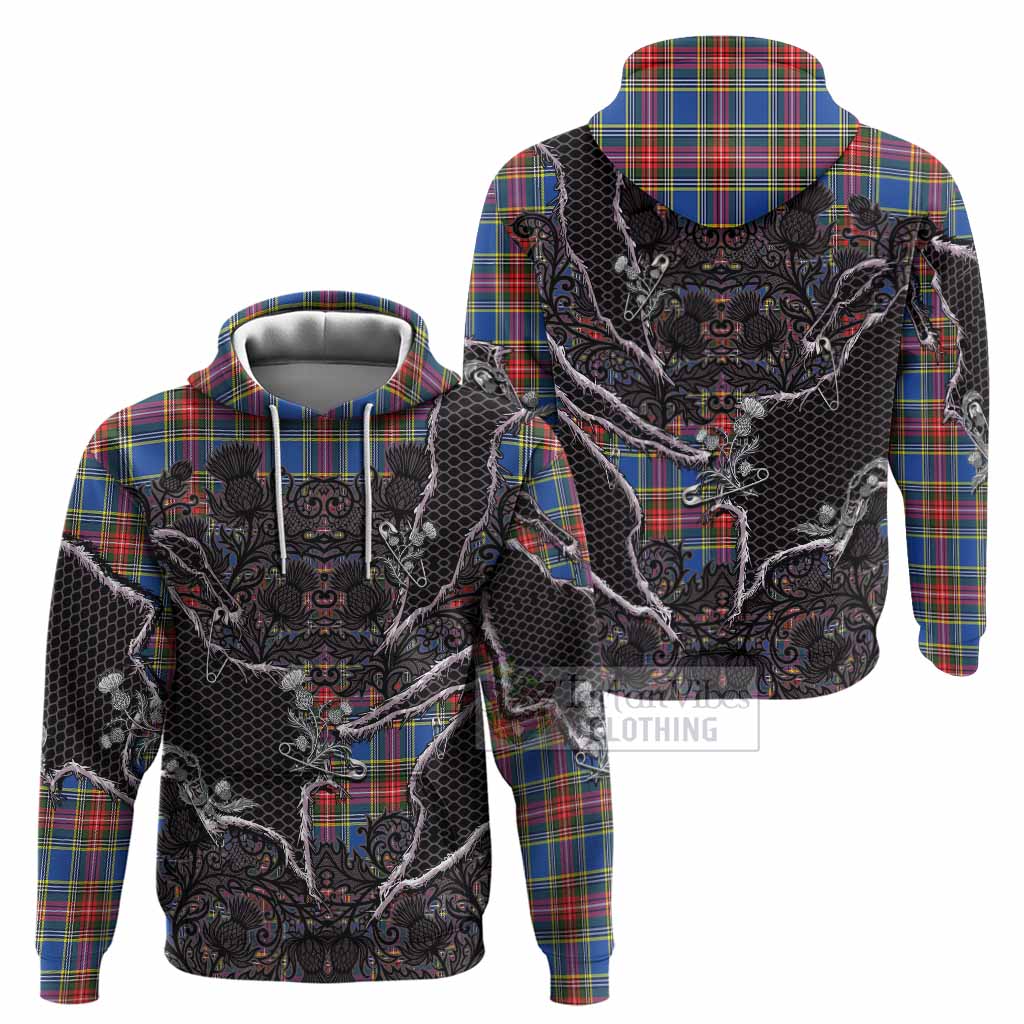 MacBeth (McBeth) Tartan Thistle Dark Gothic Hoodie - Tartan Vibes Clothing