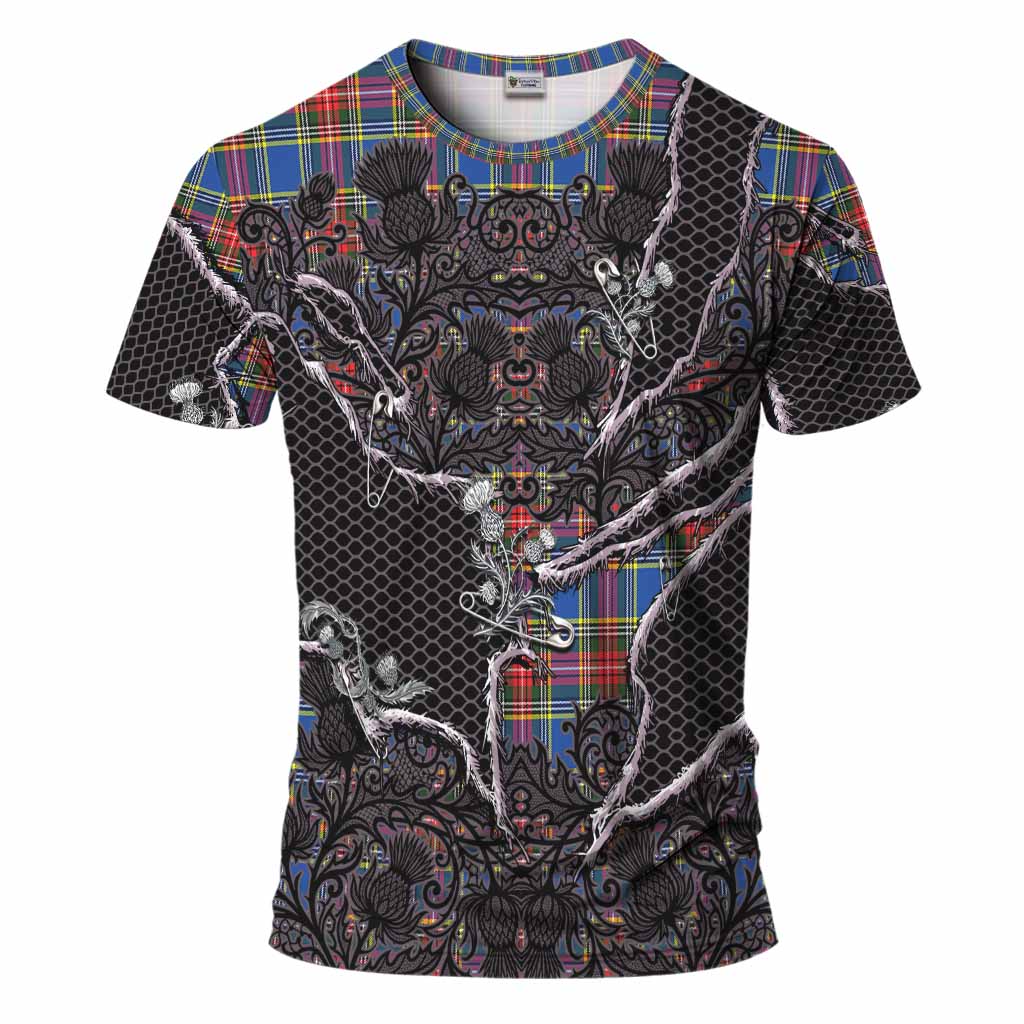 MacBeth (McBeth) Tartan Thistle Dark Gothic T-Shirt Kid's Shirt - Tartan Vibes Clothing