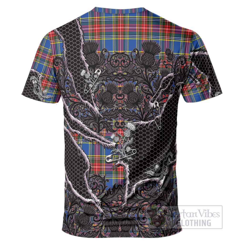 MacBeth (McBeth) Tartan Thistle Dark Gothic T-Shirt - Tartan Vibes Clothing
