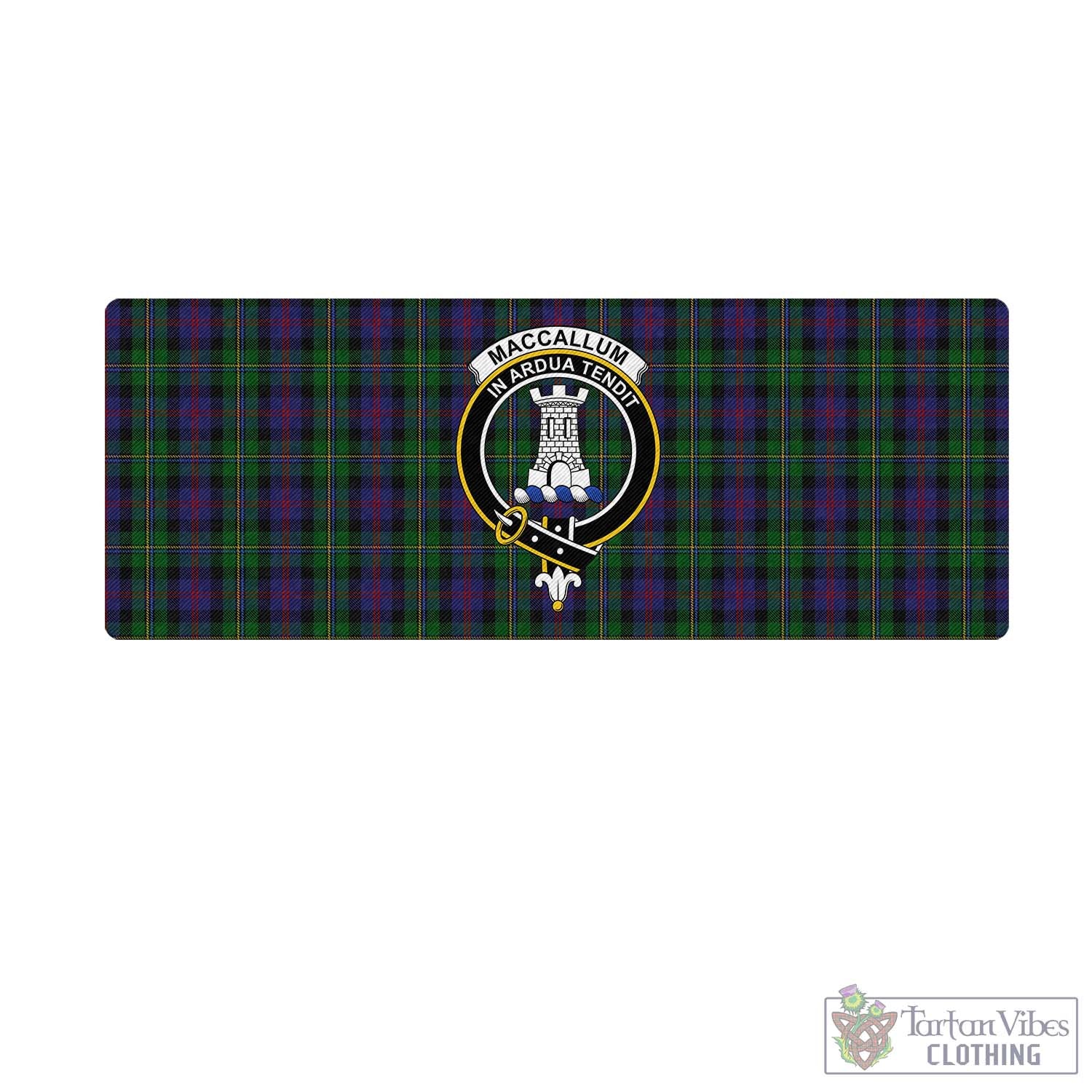 Tartan Vibes Clothing MacCallum Tartan Mouse Pad with Family Crest