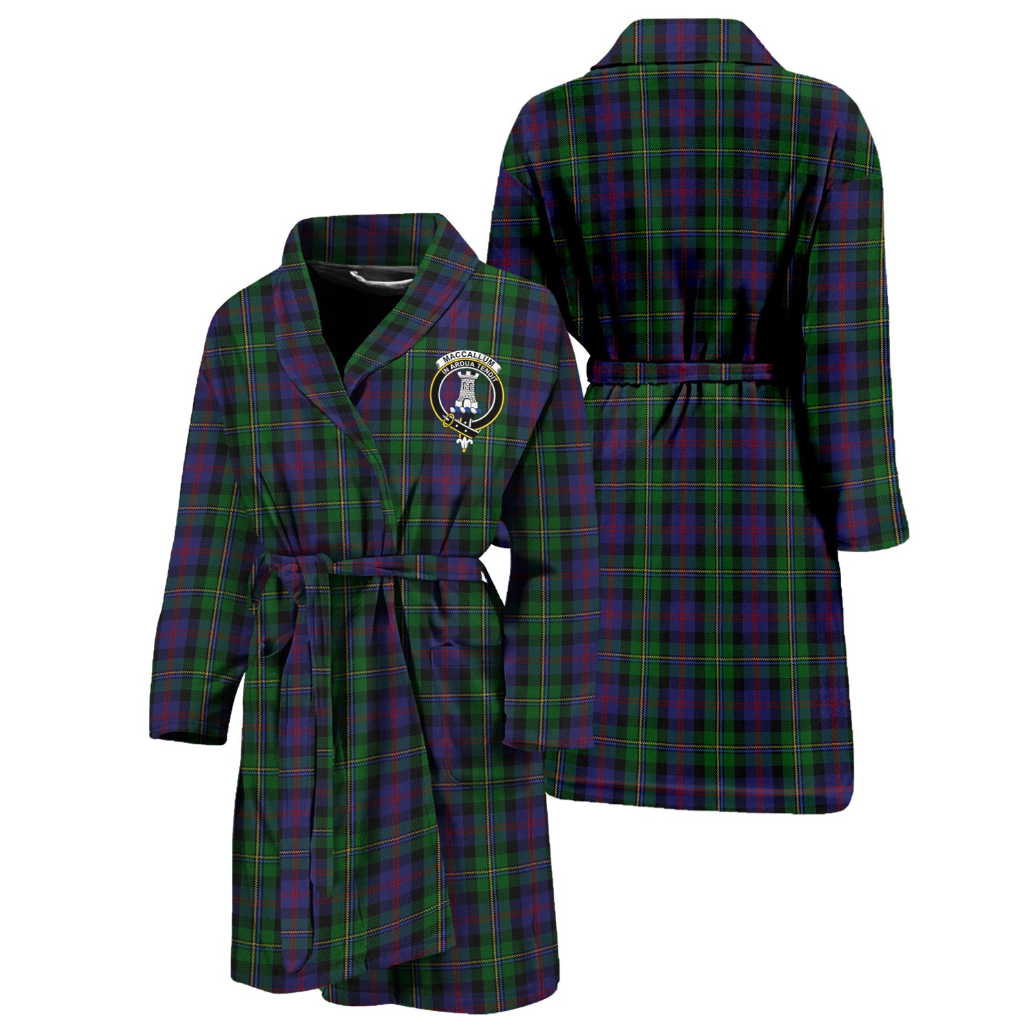 MacCallum (McCallum) Tartan Bathrobe with Family Crest Unisex S - Tartan Vibes Clothing