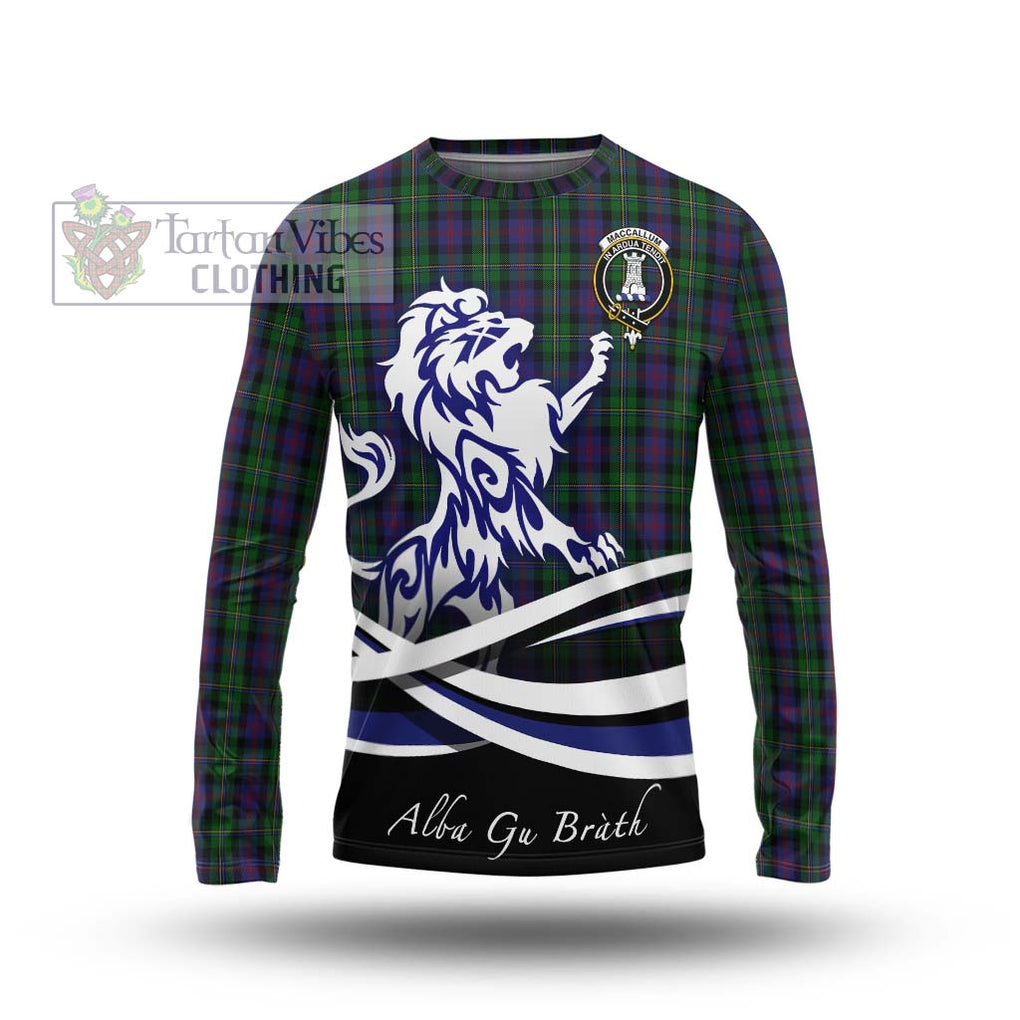 MacCallum (McCallum) Tartan Long Sleeve T-Shirt with Alba Gu Brath Regal Lion Emblem Unisex - Tartanvibesclothing Shop