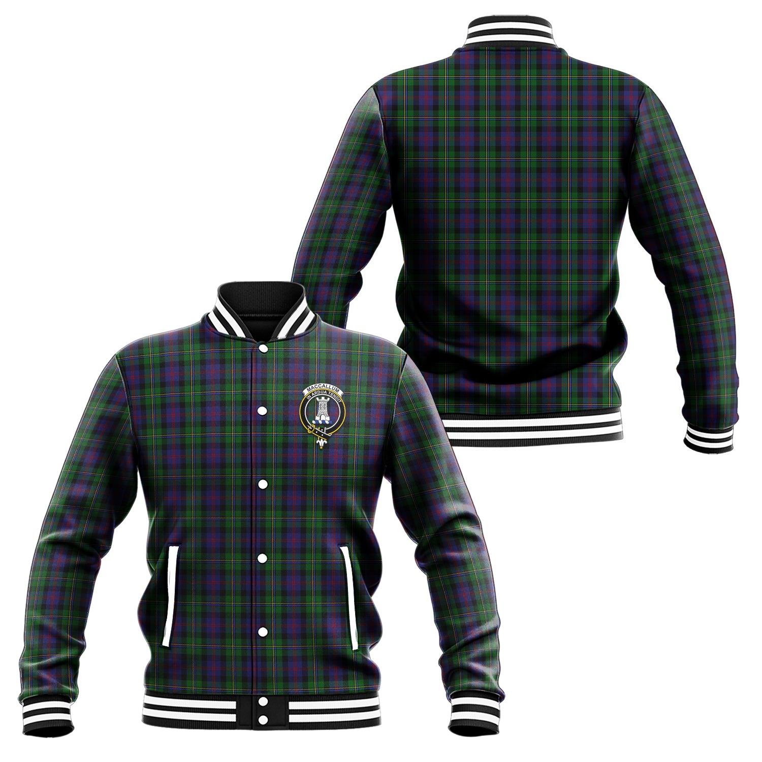 MacCallum (McCallum) Tartan Baseball Jacket with Family Crest Unisex - Tartan Vibes Clothing