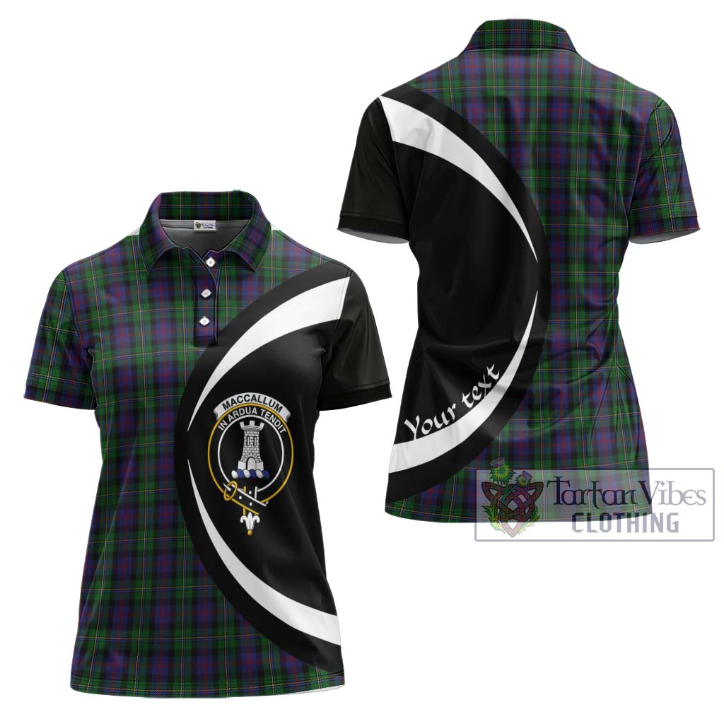 MacCallum (McCallum) Tartan Women's Polo Shirt with Family Crest Circle Style Women - Tartan Vibes Clothing