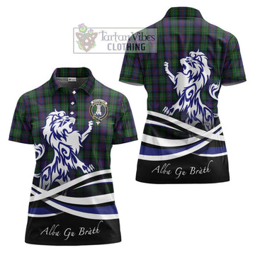 MacCallum (McCallum) Tartan Women's Polo Shirt with Alba Gu Brath Regal Lion Emblem Women - Tartanvibesclothing Shop