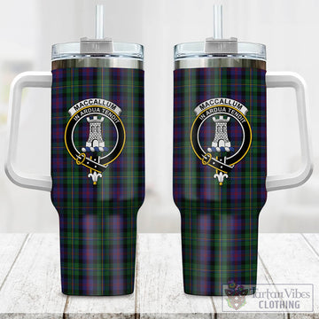 MacCallum Tartan and Family Crest Tumbler with Handle