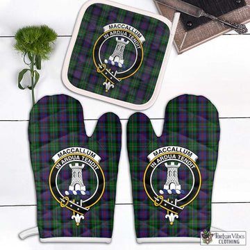 MacCallum (McCallum) Tartan Combo Oven Mitt & Pot-Holder with Family Crest Combo 1 Oven Mitt & 1 Pot-Holder White - Tartan Vibes Clothing