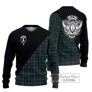 MacCallum (McCallum) Tartan Knitted Sweater with Family Crest and Military Logo Style Unisex - Tartanvibesclothing Shop