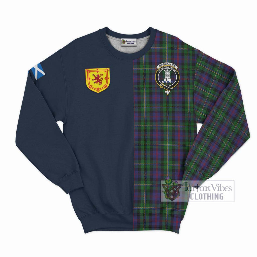 Tartan Vibes Clothing MacCallum Tartan Sweatshirt with Scottish Lion Royal Arm Half Style