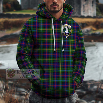 MacCallum #2 Tartan Cotton Hoodie with Family Crest