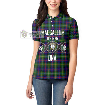 Tartan Vibes Clothing MacCallum #2 Tartan Women's Polo Shirt with Family Crest DNA In Me Style