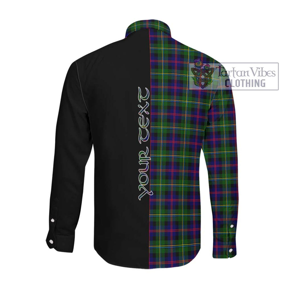 Tartan Vibes Clothing MacCallum #2 Tartan Long Sleeve Button Shirt with Family Crest and Half Of Me Style
