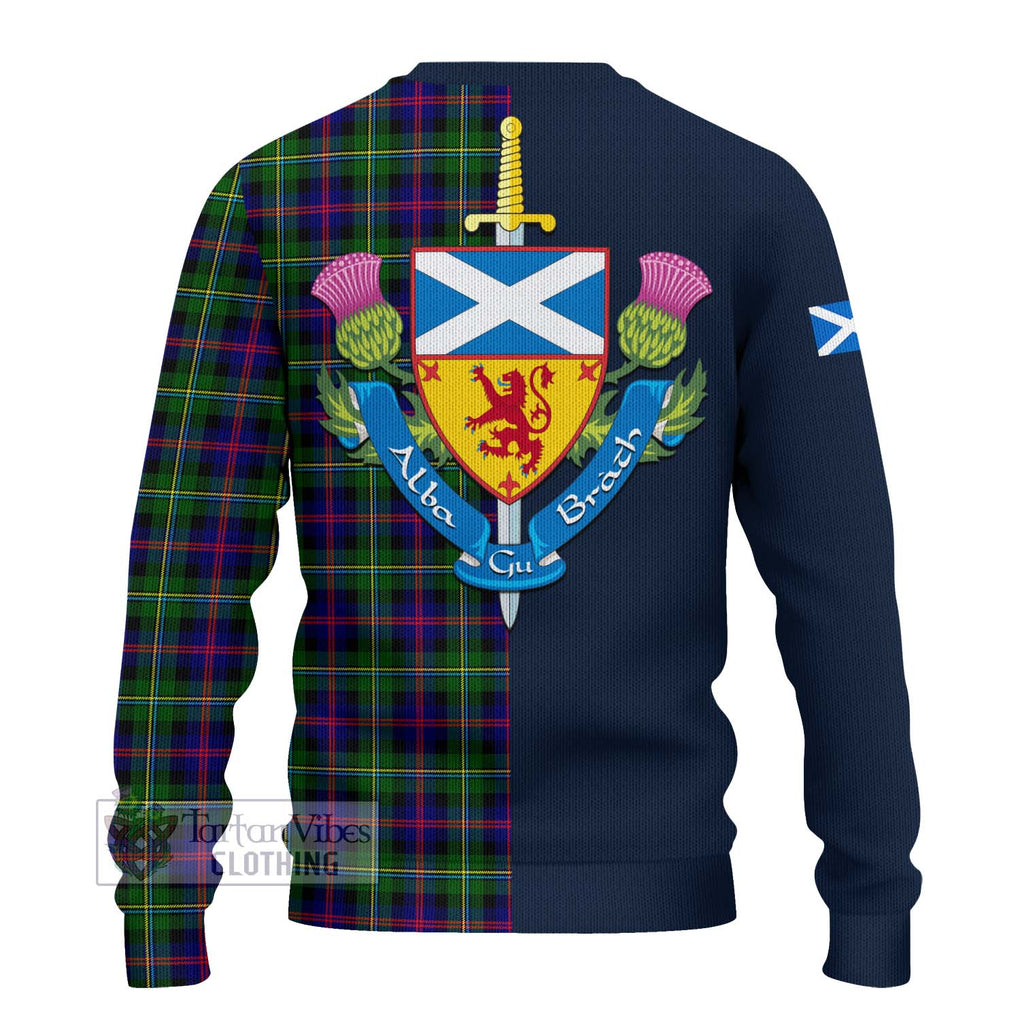 Tartan Vibes Clothing MacCallum #2 Tartan Knitted Sweater with Scottish Lion Royal Arm Half Style
