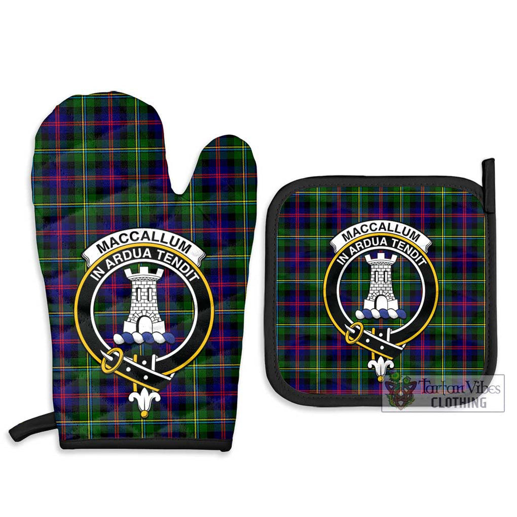 Tartan Vibes Clothing MacCallum #2 Tartan Combo Oven Mitt & Pot-Holder with Family Crest